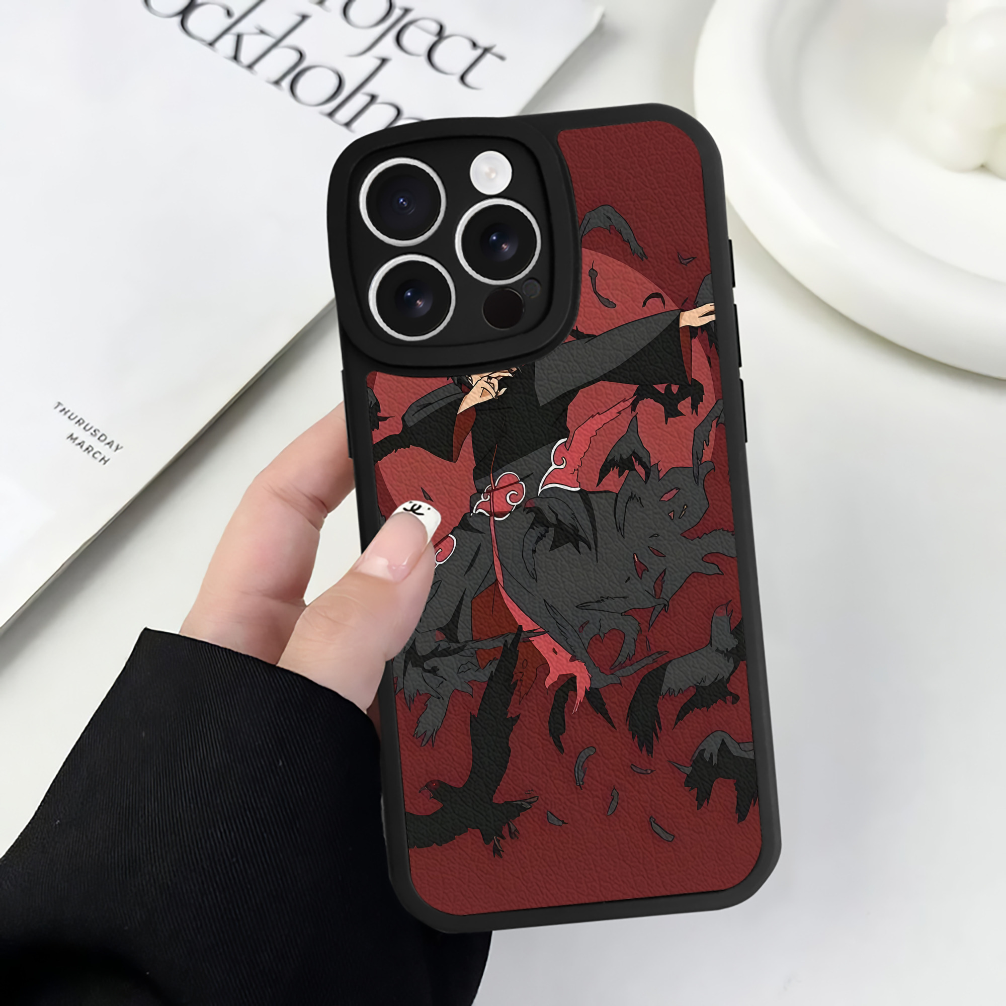 （画像用） NARUTO -ナルト- NARUTO -ナルト- 疾風伝 【iPhone 16シリーズ対応】シリコンスマホケース（レザー調） 材質：シリコン